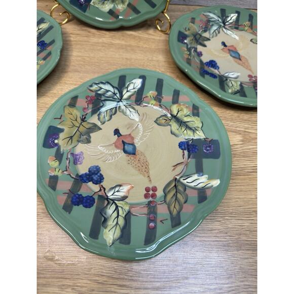 Tracy Porter Beloved Country Collection 8.5”Salad Plate Hand Painted ~4 Pc Set - Picture 2 of 7